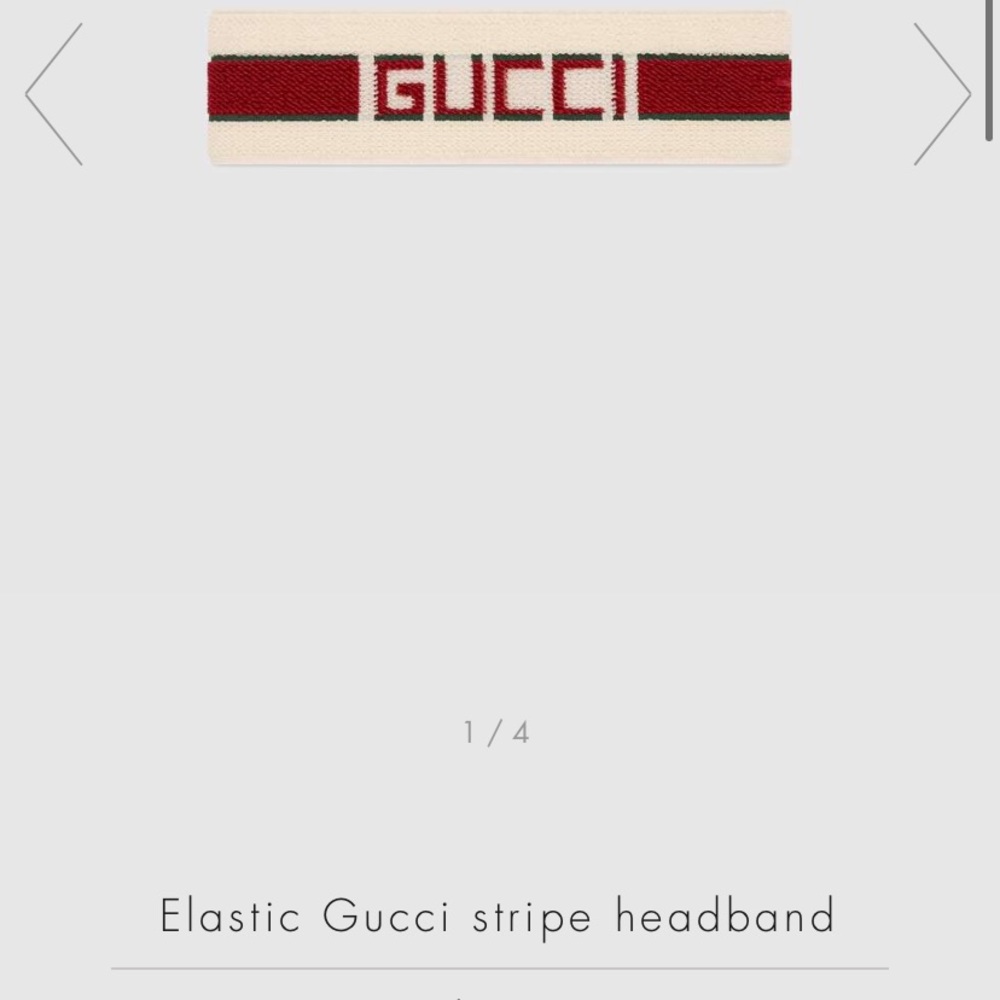 Elastic Gucci Striped headband size small